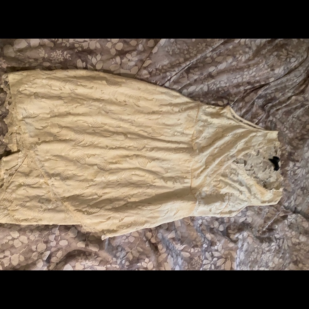 White dress with flower design